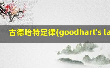 古德哈特定律(goodhart's law)